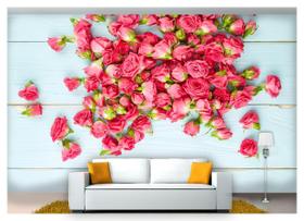 Papel De Parede Flores Rosas Romantico 3D Nfl211