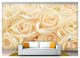 Papel De Parede Flores Rosas Romântico 3D Nfl216