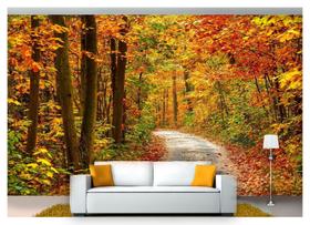 Papel De Parede Floresta Natureza Árvores 3D 3M² Xna155
