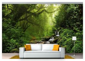 Papel De Parede Floresta Natureza Árvores 3D 3M² Xna163