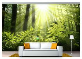 Papel De Parede Floresta Natureza Árvores 3D 3M² Xna173