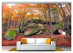 Papel De Parede Floresta Natureza Árvores 3D 3M² Xna181 Papel De Parede Floresta Natureza Árvores 3D 3M² Xna181