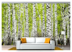 Papel De Parede Floresta Natureza Árvores 3D 3M² Xna200