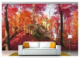 Papel De Parede Floresta Natureza Árvores 3D 3M² Xna208