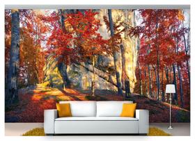 Papel De Parede Floresta Natureza Árvores 3D 3M² Xna211 Papel De Parede Floresta Natureza Árvores 3D 3M² Xna211