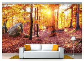 Papel De Parede Floresta Natureza Árvores 3D 3M² Xna212 Papel De Parede Floresta Natureza Árvores 3D 3M² Xna212