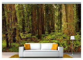 Papel De Parede Floresta Natureza Árvores 3D 3M² Xna217