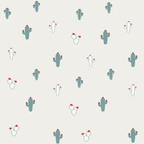 Papel de Parede Fofura Baby Cactos Fundo Branco FF4011