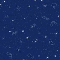 Papel de Parede Fofura Baby Céu Estrelado Azul FF4025