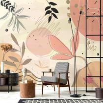 Papel de Parede Folhagem Boho Orgânico Quarto Sala 9m² Papel de Parede Folhagem Boho Orgânico Quarto Sala 9m²