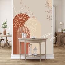 Papel de Parede Folhagem Boho Plantas Terroso Folhas 6m²