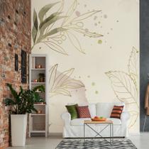 Papel de Parede Folhagem e Plantas Sala Quarto Cozinha 6m² Papel de Parede Folhagem e Plantas Sala Quarto Cozinha 6m²