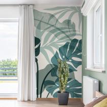 Papel de Parede Folhagem Folhas Verde Plantas Painel 3m²