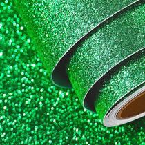 Papel de parede FunStick Irish Green Glitter 40cm x 200cm Tecido Papel de parede FunStick Irish Green Glitter 40cm x 200cm Tecido