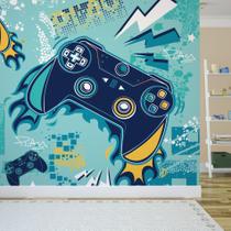 Papel de Parede Gamer Painel Video Game Controles cobre 6m² Papel de Parede Gamer Painel Video Game Controles cobre 6m²