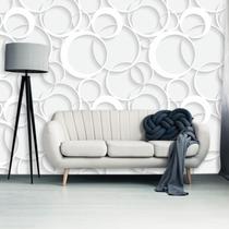 Papel De Parede Geométrico 3d Círculos Papel De Parede Geométrico 3d Círculos