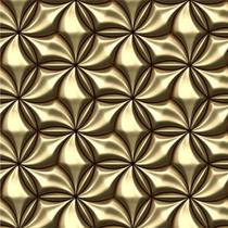 Papel de Parede Geométrico 3D Elegance com tons de Dourado e Marrom 3,00m