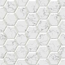 Papel de Parede Geométrico 3D Hexagonal Mármore 2,50m Papel de Parede Geométrico 3D Hexagonal Mármore 2,50m