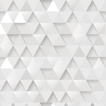 Papel De Parede Geométrico 3d Triângulos Claros - 3,00x0,50m Papel De Parede Geométrico 3d Triângulos Claros - 3,00x0,50m