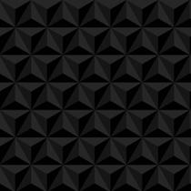 Papel De Parede Geométrico 3d Triângulos Pretos - 1,50x0,50m