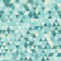 Papel De Parede Geométrico Acqua Triângulos - 3,30x0,50m