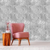 Papel de Parede Geométrico Cinza Silver 250