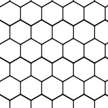 Papel de Parede Geométrico Hexágono Preto e Branco - Papel de Parede Digital
