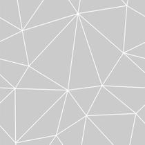 Papel de Parede Geométrico poligonos em Tons de Cinza E Branco 1 Metro