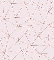 Papel de Parede Geométrico Polígonos em Tons de Rosa claro E Rose gold 1 Metro