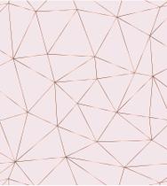 Papel de Parede Geométrico Polígonos em Tons de Rosa claro E Rose gold 1 Metro - Papel e Parede