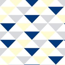 Papel de Parede Geométrico Triângulo Amarelo e Azul