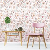 Papel de parede GeRRiT 45x300 cm floral rosa autocolante