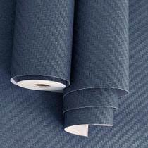Papel de parede Haimin Fabric Texturizado Papel de contato azul marinho