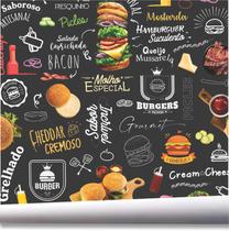 Papel De Parede Hambúrguer Fast Food Cozinha Sanduiche A501