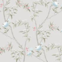 Papel de Parede Hana Floral Cinza 19002