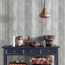 Papel de Parede Hana Madeira Cinza 26014