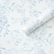 Papel de Parede Heroad Floral Azul Vinílico Autoadesivo 44x200 cm Papel de Parede Heroad Floral Azul Vinílico Autoadesivo 44x200 cm