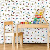 Papel De Parede Infantil - 0,58X X 1,50M Carrinhos