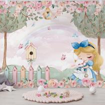 Papel de Parede Infantil Alice e o Coelho