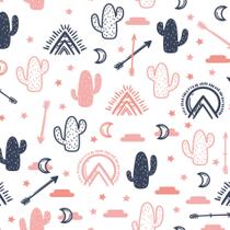 Papel de Parede Infantil Cactos e Flechas 57x270cm