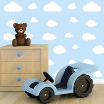 Papel de Parede Infantil Céu Azul com Nuvens - Papel de Parede Digital