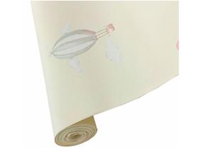 Papel de Parede Infantil Creme Balões Vinílico