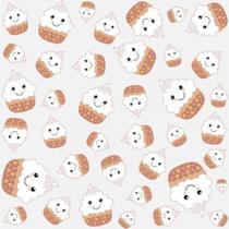 Papel de Parede Infantil Cup Cakes Rolo Decorativo Bege para Quarto Casa H Papel de Parede Infantil Cup Cakes Rolo Decorativo Bege para Quarto Casa H