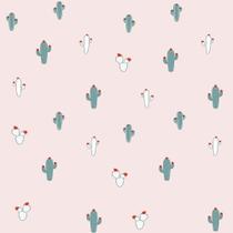 Papel De Parede Infantil De Cactos - Fofura Baby Ff4012.
