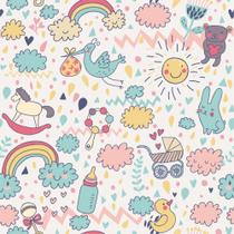 Papel de parede Infantil em adesivo vinilico autocolante fosco