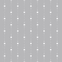 Papel de Parede Infantil Estrelas Fundo Cinza 57x270cm