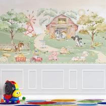 Papel de Parede Infantil fazendinha Animais Fofos AL 30