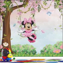 Papel de Parede infantil jardim encantado turma da minnie AL13