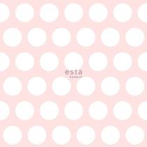 Papel De Parede Infantil Little Bandits 128859 Rosa e Branco - Rolo Fechado de 0,53cm x 10mts