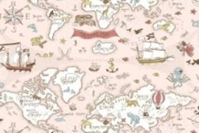 Papel de parede Infantil mapa bege